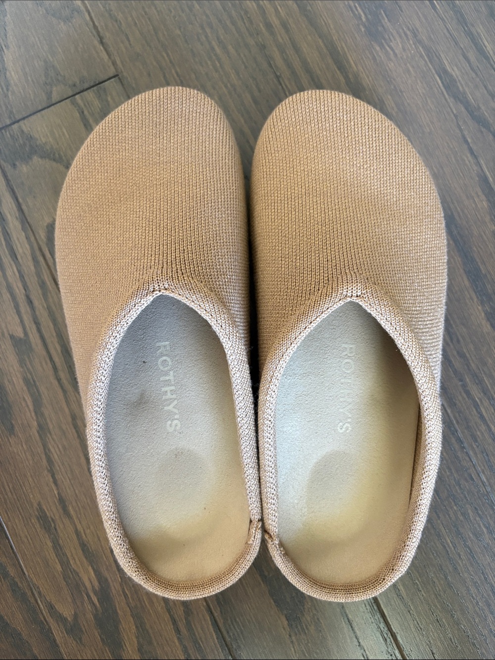 Rothy’s Knit Slip-On Clog Mules in Camel - Picture 2 of 3